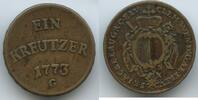 Augsburg Günzburg 1 Kreuzer G6826 - Klemens Wenzel von Sachsen-Polen 1768-1812 -