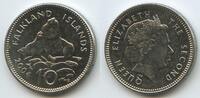 Falkland Inseln Malwinen 10 Pence (Stahl) G12415 - Seelöwen Queen Elizabeth II. 1952-2022 - Falkland Islands -