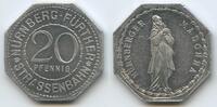 Deutsches Reich Kaiserreich 20 Pfennig Notgeld Strassenbahnmarke G11219 - Nürnberger Madonna Nürnberg-Fürth Strassenbahn -