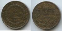 Italien Sardinien 5 Centesimi 1826 G0967 - Carlo Felice 1821-1831 Italy ... 12,00 EUR  Excl. 7,50 EUR Verzending