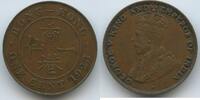 Hong Kong Britische Kolonie 1 Cent G6599 - King Georg V. 1910-1936 British Colony -