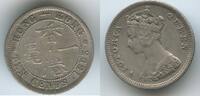 Ten Cents Silber (10 Cents) 1893 Hong Kong Britisch G6594 - Queen Victoria 1837-1901 British Colony Sehr schön