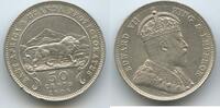 50 Cents Silber 1906 Britisch Ostafrika & Uganda - East Africa British H0247 - RAR King Edward VII. 1906-1910 - Löwe - Uganda, Tansania, Kenia Se...