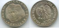 Polen Volksrepublik 100 Zlotych (100 Zloty) Silber H0912 - Adam Mickiewicz Poland -