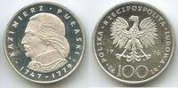 Polen Volksrepublik 100 Zlotych (100 Zloty) Silber H0906 - Kazimierz Pułaski Poland -