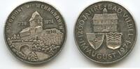 Deutschland Bundesrepublik Hessen Silbermedaille GX985 - 1200 Jahre Bad Vilbel Burgruine mit Wehrgraben -