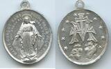 Religiöse Medaille Wallfahrtsmedaille Pilgermedaille nd. M3845 - Alte Wundertätige Medaille - Unbefleckten Herzen Maria & Jesus EF