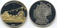 Deutschland Bundesrepublik BRD Medaille teilvergoldet GY042 - Weltausstellung Hannover -