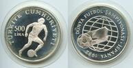 Türkei Republik 500 Lira Silber GS1201 - Fussball WM Spanien 82 World Cup Football -