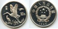 China 10 Yuan PA036 - Weißstorch Silber World Wildlife Fund -