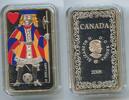 Kanada 15 Dollars 2008 GN656 - Jack of Hearts Elizabeth II. Rectangular Canada Proof