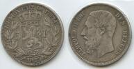 Belgien Königreich 5 Francs Silber GS817 - Des Belges Leopold II.1865-1909 Belgium -
