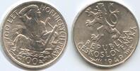 Tschechoslowakei 100 Korun Silber 1949 G1776 - Jihlava Mining Privileges Czechoslovakia Fast unzirkuiert