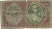 Österreich Kaiserreich 5.000 Kronen GB377 - Banknote Österreich-Ungarische Bank -