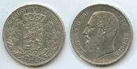 Belgien Königreich 5 Francs Silber M#8107 - Des Belges Leopold II. 1865-1909 Belgium -