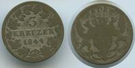 Baden-Durlach 3 Kreuzer (Groschen) Silber G14110 - Leopold 1830-1852 -
