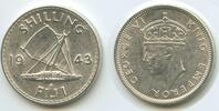 Fidschi-inseln Fiji One Shilling Silber (1 Shilling) G7568 - Boot Kanu Outrigger King Georg VI. 1936-1952 Fiji -