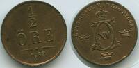 Schweden ½ Öre (1/2 Øre) 1867 G15620 - RAR Carl XV. Adolph 1859-1872 Sweden EF