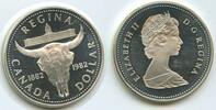 Kanada 1 Dollar Silber 1982 G0065 - Cattle Skull Proof Elisabeth II. 1952-2022 Canada Proof, leicht angelaufen
