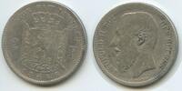Belgien 2 Francs Silber M#6648 - DES BELGES - Leopold II. 1865-1909 Belgium -