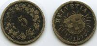 Schweiz Eidgenossenschaft 5 Rappen G14629 - RAR Federal State Switzerland Suisse Confoederation Helvetia -