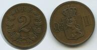 Norwegen 2 Öre (2 Øre) G2328 - Oscar II. 1872-1905 Norge Norway -