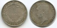 Belgien Königreich 1 Franc Silber G9060 - Belgium Des Belges Albert I. 1909-1934 -