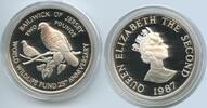 Jersey Two Pounds Silber G0056 - Pink Pigeons Tauben - World Wildlife Fund - Elizabeth II. Proof -