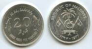 Malediven 20 Rufiyaa G0272 - Maldive Islands Fishes, Palm F.A.O. -