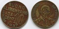 Italien Königreich Verona 10 Centesimi Wertmarke Jeton 1937-XV GX865 - RAR S. Vincenzo de Paoli Italy VF, verfärbt