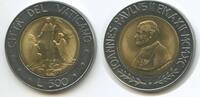 Vatikan Italien-Kirchenstaat G1678 - Papst Johannes Paul II. 1978-2005 Vatican City 500 Lire 1990 Fast unzirkuiert