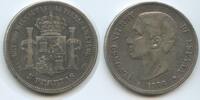 Spanien Königreich G0295 - Alfonso XII. 1874-1885 Spain España 5 Pesetas Silber 1876 (76) DE-M Sehr schön