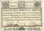 Banknote Vatikan Cinque (5) Scudi GB295 Moneta Romana MDCCXCVI Rom Italien -