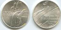 San Marino 1000 Lire Silber G1508 - 1600 Years of History - The Past Teaches for the Future -