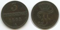 Mecklenburg-Schwerin 3 Pfennig G14146 - Friedrich Franz II. 1842-1883 -