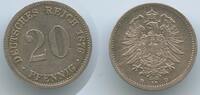 Deutsches Reich Kaiserreich 20 Pfennig Silber M#6754 - Germany Empire Wilhelm I. 1861-1888 -