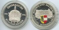 Österreich Bundesländer Silbermedaille M904 - Salzburg Festung Hohensalzburg 996-1996 -