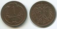 Österreich Kaiserreich 1 Heller G3954 - Franz Joseph I. 1848-1916 Austria -