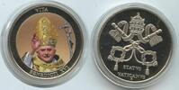 Vatikan Italien-Kirchenstaat Medaille Color GY387 - Vatikan Papst Benedikt XVI. 2005-2013 VITA Farbauflage -