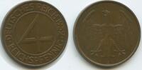 Deutsches Reich Weimar 4 Reichspfennig G10205 - Brüningtaler Weimar -