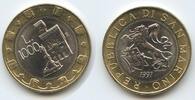 San Marino 1000 Lire G1595 - Millenium building of castle -