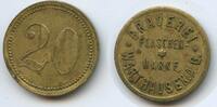 Deutsches Reich Baden 20 Pfennig Flaschenmarke Biermarke M100 - Brauerei Warthausen AG RAR Bierzeichen Flaschenpfandmarke -