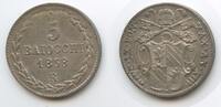 Vatikan Italien-Kirchenstaat 5 Baiocchi Silber G1731 - Papst Pius IX. Papal States -