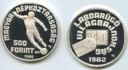 Ungarn Magyar Népköztársaság 500 Forint Silber G3783 - Fussball WM 1982 World Football Championship Hungary -