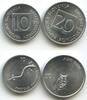 Slowenien 10 Stotinov + 20 Stotinov 2 Stück Lot G0525 - Eule und Salamder Slovenia -
