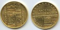 Finnland 10 Euro Silber vergoldet 2003 GS530 - Anders Chydenius Silver-Gold Plated Finland Fast unzirkuiert