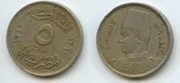Ägypten 5 Milliemes Kupfer/Nickel G3411 - König Farouk Egypt -