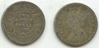 Indien Britisch 2 Annas Silber G15087 - Queen Victoria 1837-1901 India British -