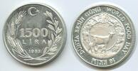 Türkei 1500 Lira Silber G9410 - Ziegen FAO World Food Day Turkey -