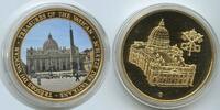 Vatikan Medaille PA150 - Schätze des Vatikans Petersdom Farbauflage -